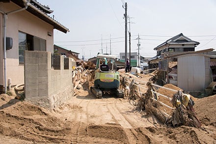写真:被災地の様子