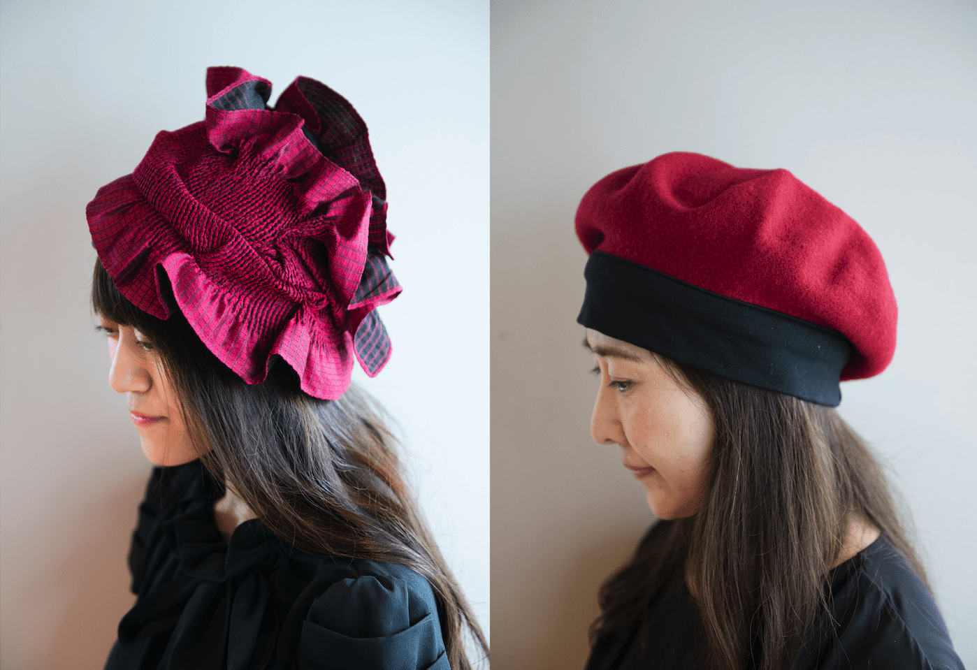 写真:N HEAD WEARをかぶる女性