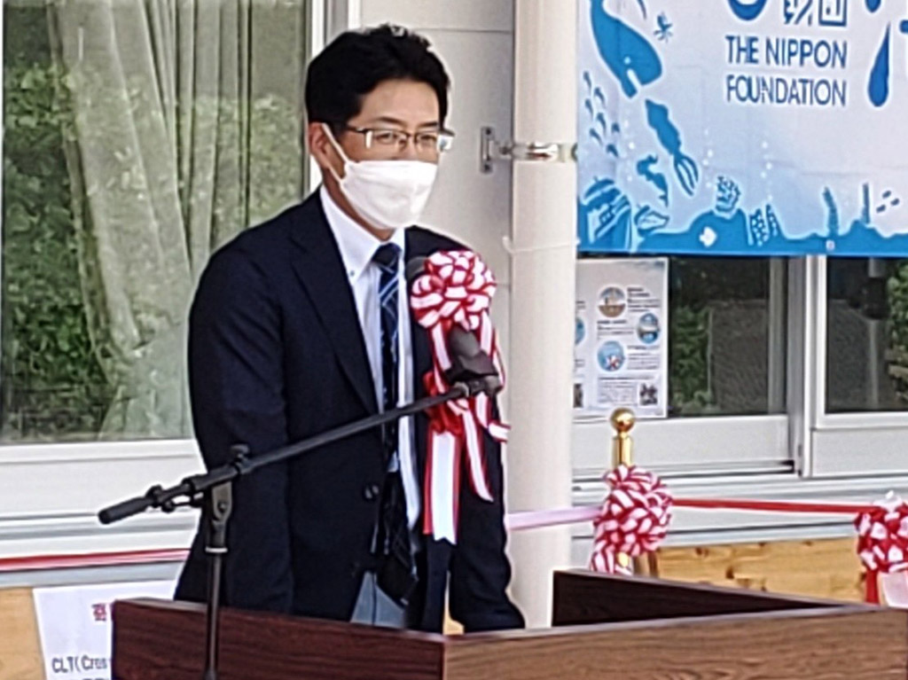 写真:日本財団常務理事 海野光行