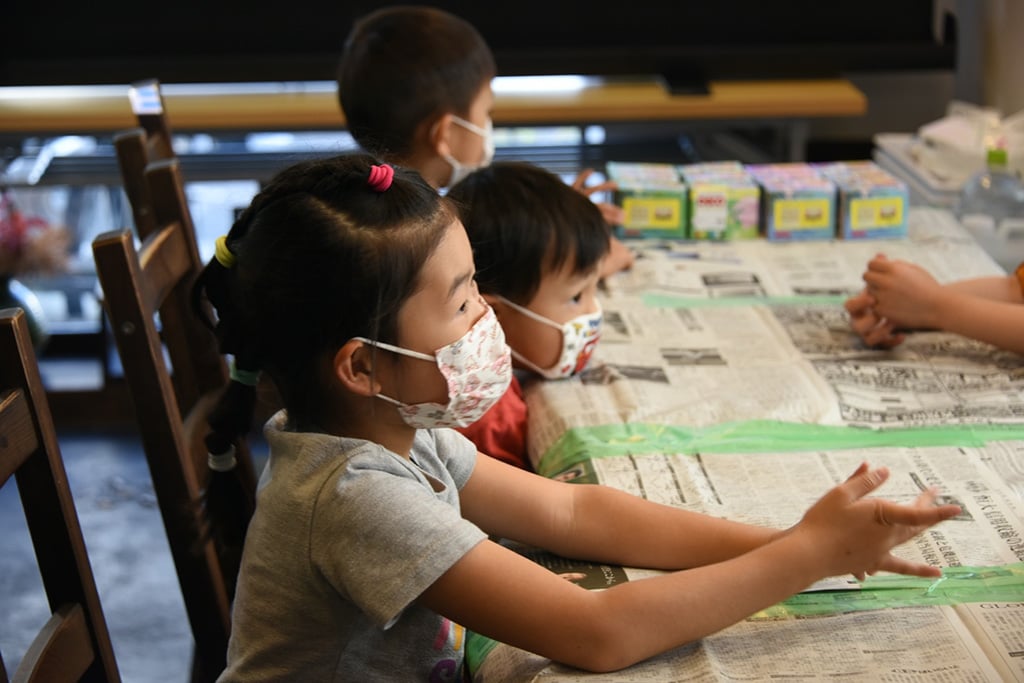 写真:ワークショップを受ける子どもたちの様子