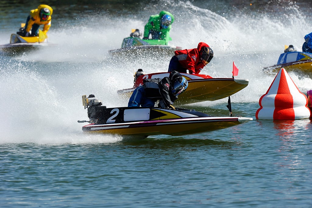 実際のボートレース（競艇）の写真