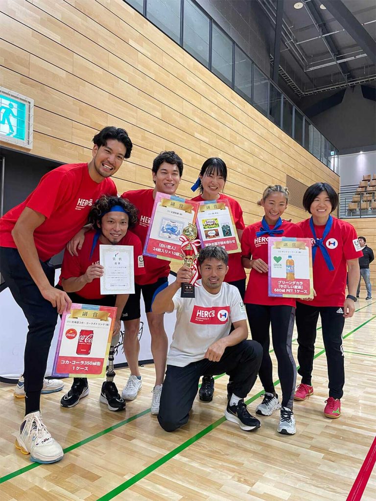 本取り組みに参加したアスリートたちの集合写真