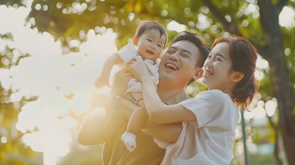 子どもを抱える夫婦