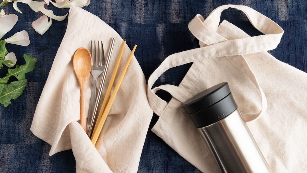 イメージ：
マイバック、マイスプーン、マイフォーク、マイおはし、マイボトル