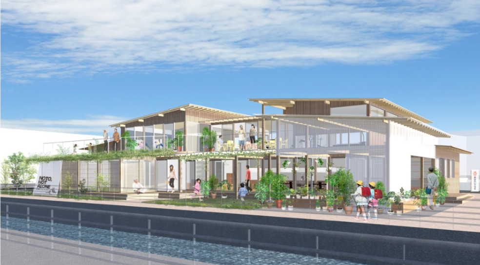 画像：宇出津コミュニティセンター（仮称）のイメージイラスト