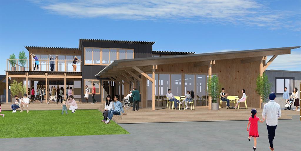 画像：町野コミュニティセンター（仮称）のイメージイラスト