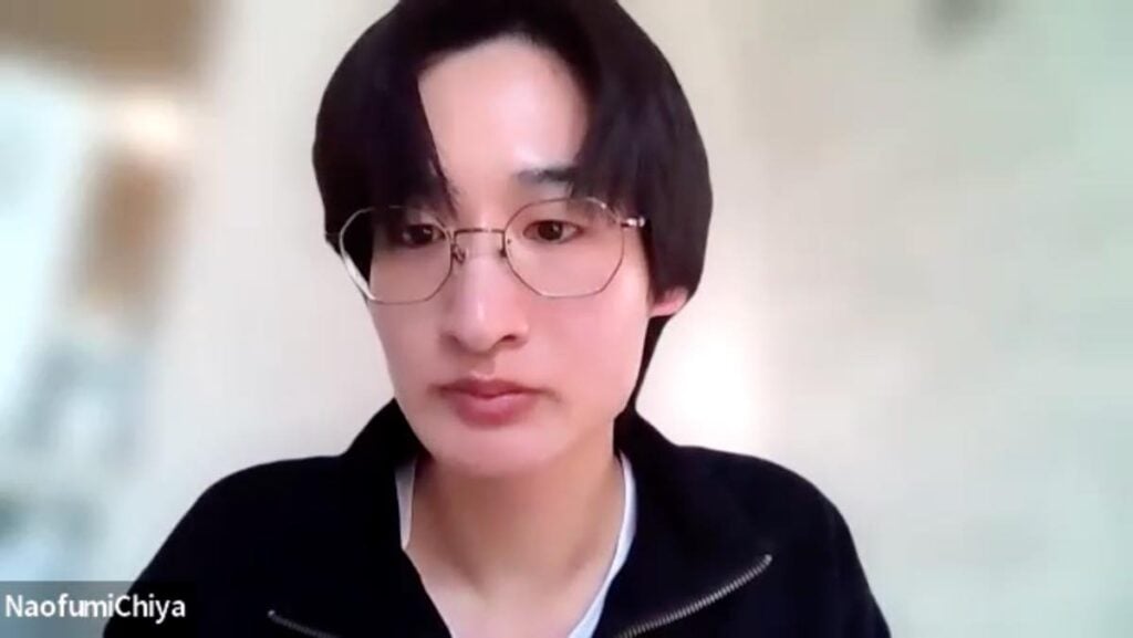 オンラインで取材に応じる千谷さん