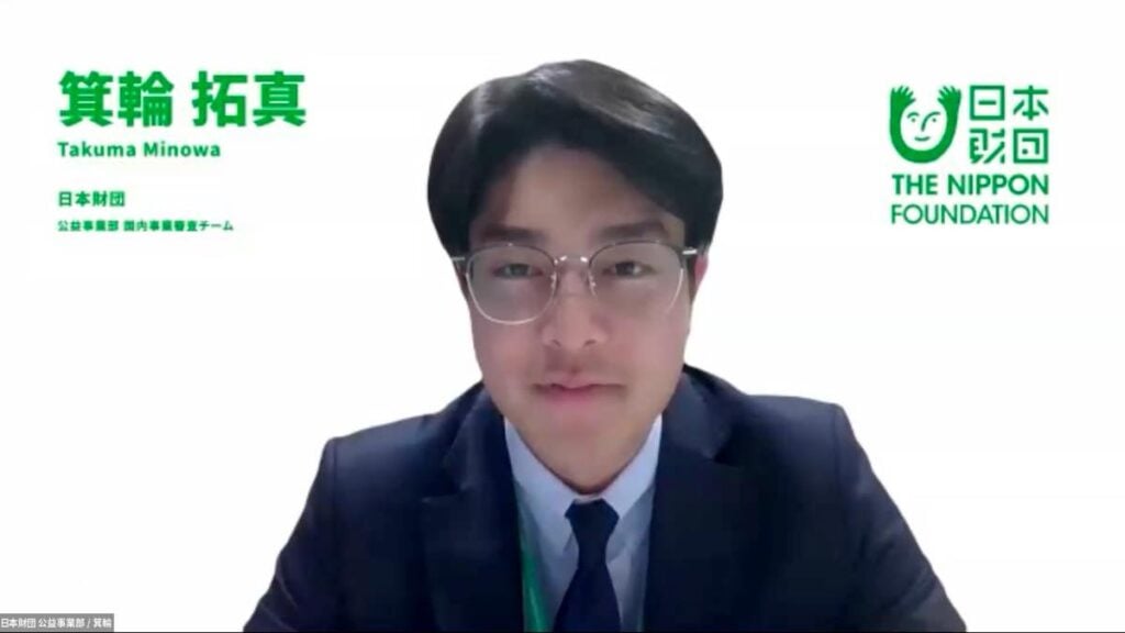 オンラインで取材に応じる箕輪さん